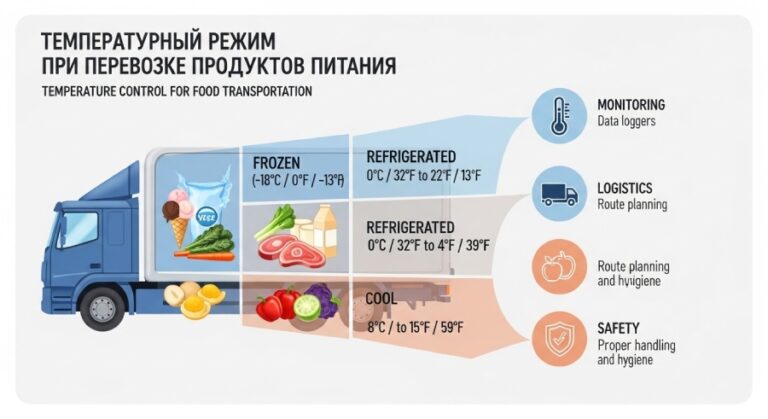 Температурный режим при перевозке продуктов питания